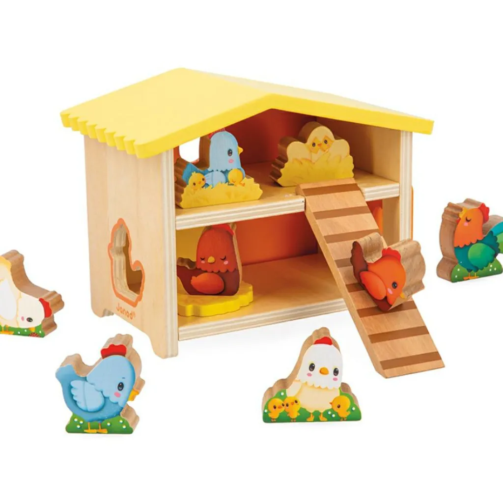 Sale Mon premier poulailler en bois Ferme (11 pièces) Figurines De Jeu