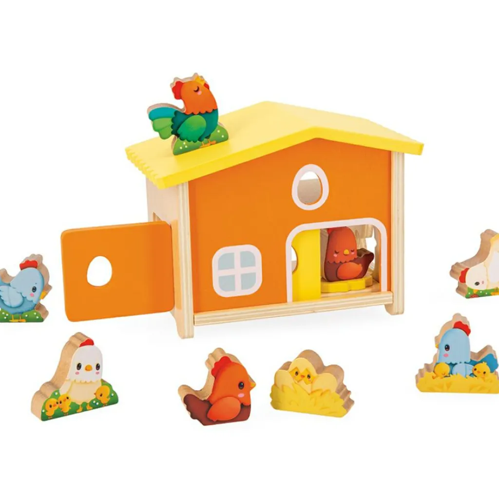 Sale Mon premier poulailler en bois Ferme (11 pièces) Figurines De Jeu