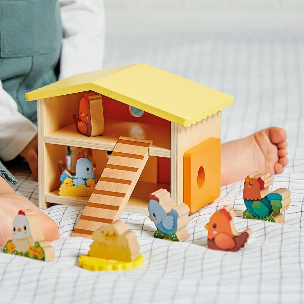 Sale Mon premier poulailler en bois Ferme (11 pièces) Figurines De Jeu