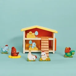 Sale Mon premier poulailler en bois Ferme (11 pièces) Figurines De Jeu