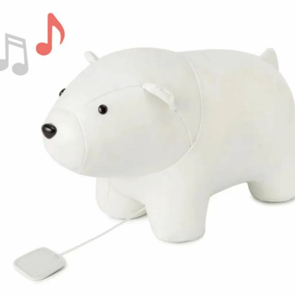 New Nathan l'Ours Blanc Les Animaux Musicaux Peluche Musicale