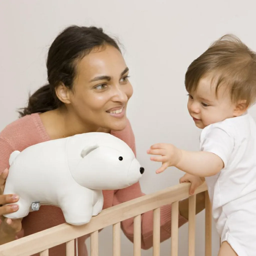 New Nathan l'Ours Blanc Les Animaux Musicaux Peluche Musicale