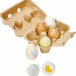Oeufs en bois (6 pièces) Dînette Et Aliments Factices