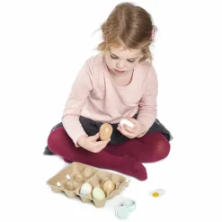 Oeufs en bois (6 pièces) Dînette Et Aliments Factices