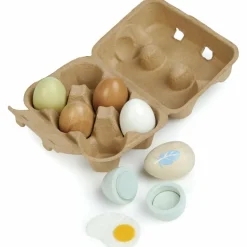 Oeufs en bois (6 pièces) Dînette Et Aliments Factices