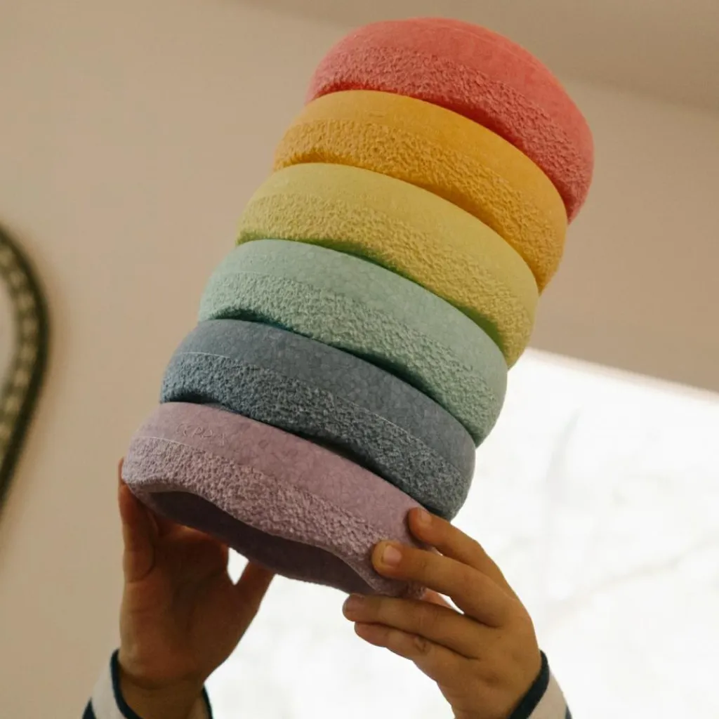 Best Original Mini rainbow pastel (6 blocs) Parcours De Motricité