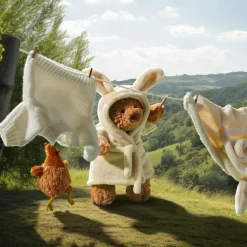 New Ours en peluche Bartholomew avec peignoir (26 cm) Peluche Moyenne (20-59 Cm)