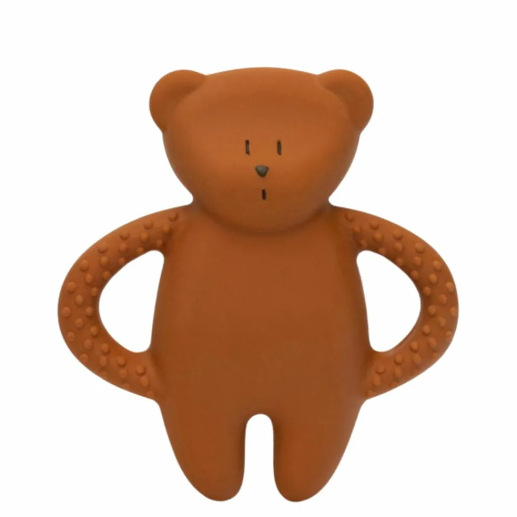 Hot Ourson de dentition en caoutchouc naturel caramel Jouet / Anneau De Dentition