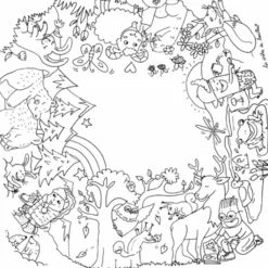 Hot Pack 1 Coloritable + 2 Tabourets Forêt Dessin Et Peinture