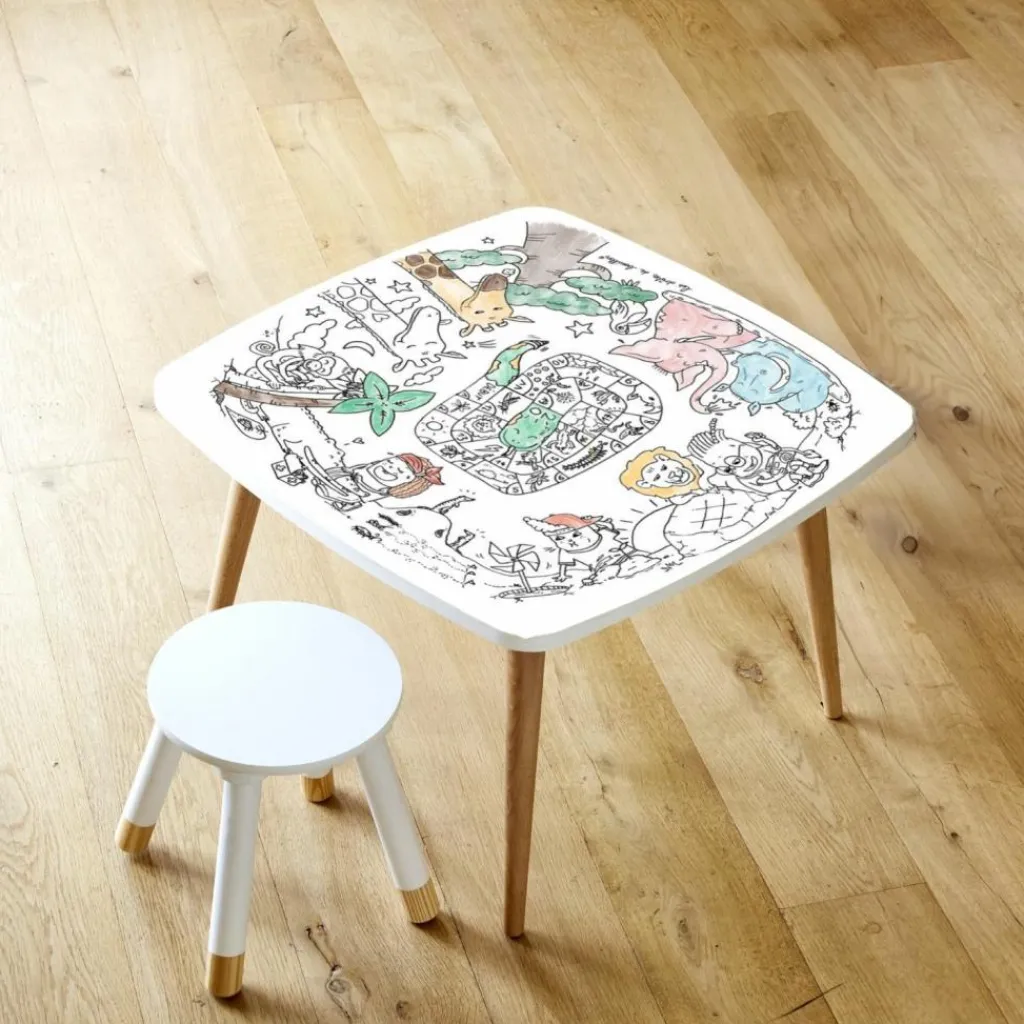 New Pack 1 Coloritable + 2 Tabourets Savane Dessin Et Peinture