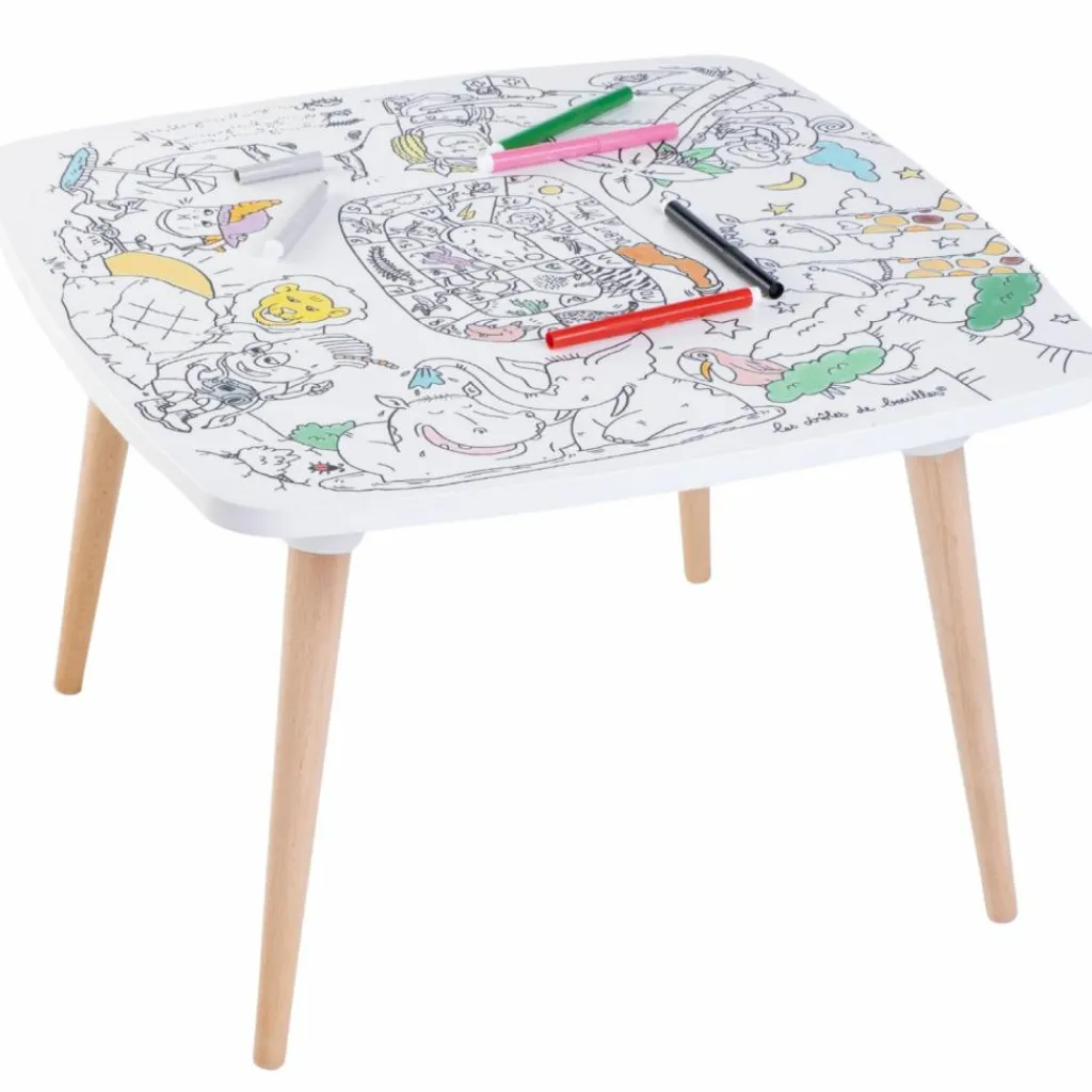 New Pack 1 Coloritable + 2 Tabourets Savane Dessin Et Peinture