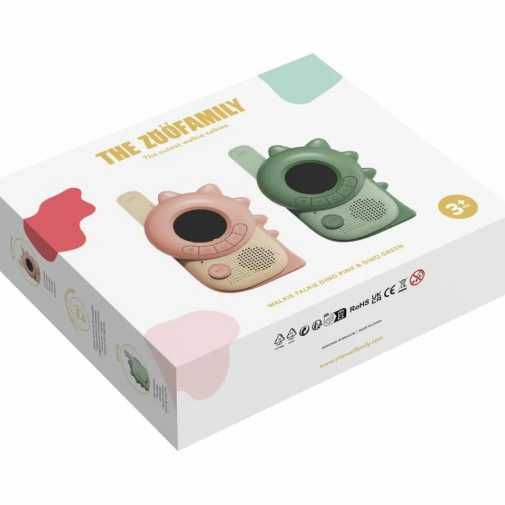 New Paire de Talkie-Walkie Zoo Dino Pink-Dino Green Talkie-Walkie