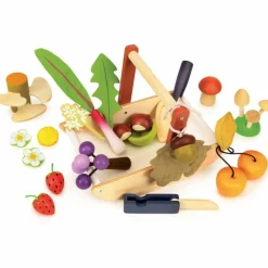 Best Panier cueillette sauvage en bois Dînette Et Aliments Factices