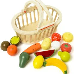Best Panier de 13 fruits et légumes en bois Dînette Et Aliments Factices