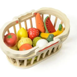 Best Panier de 13 fruits et légumes en bois Dînette Et Aliments Factices