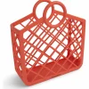 Outlet Panier de plage en silicone Rouge Corail Jouet De Plage / Piscine