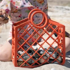 Outlet Panier de plage en silicone Rouge Corail Jouet De Plage / Piscine