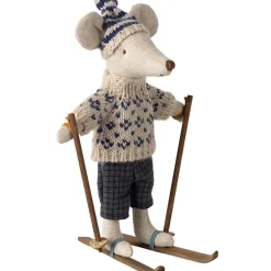 Online Papa Souris en hiver et sa paire de skis Bleu Figurines De Jeu