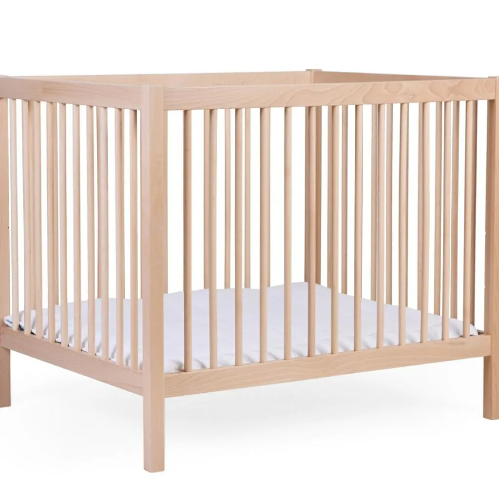 Sale Parc 97 hêtre naturel avec roues (75 x 95 cm) Parc Bébé Et Accessoires