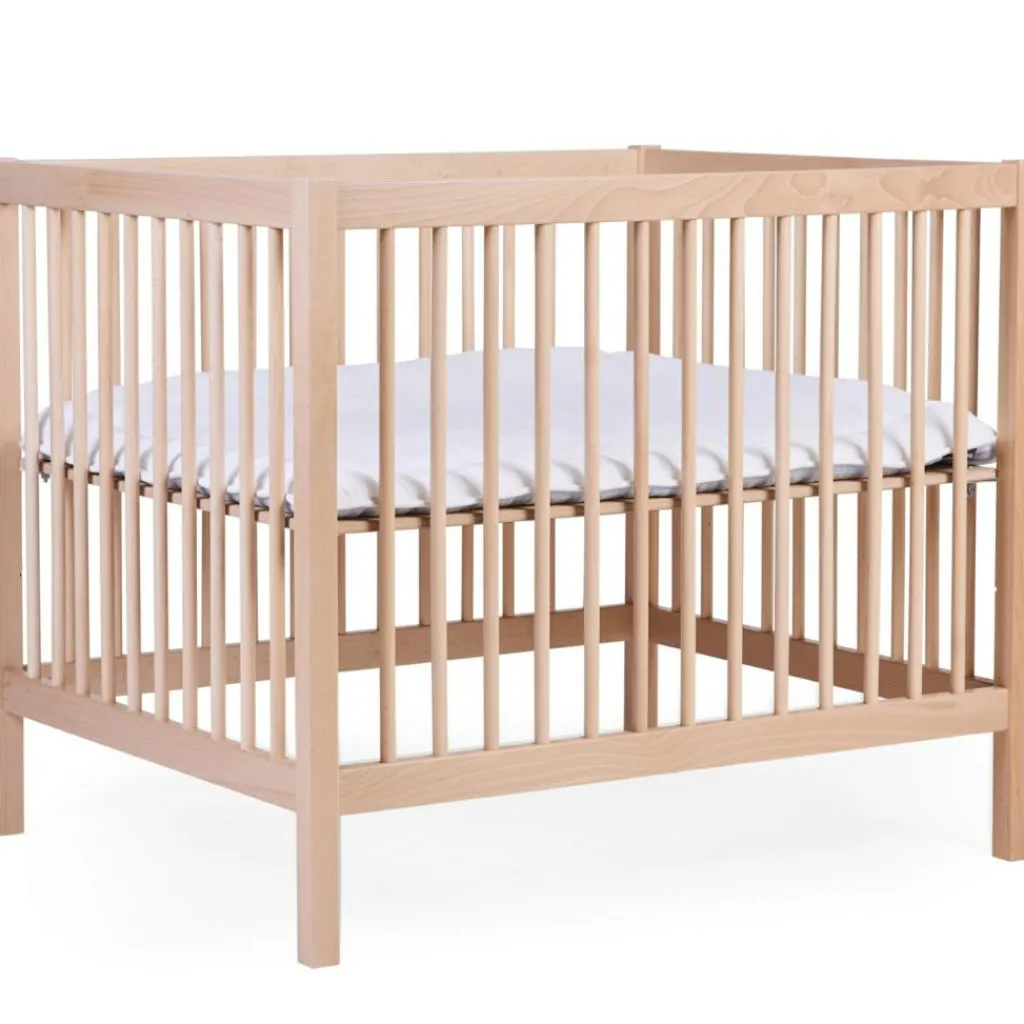 Sale Parc 97 hêtre naturel avec roues (75 x 95 cm) Parc Bébé Et Accessoires