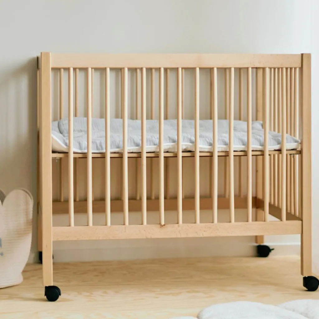Sale Parc 97 hêtre naturel avec roues (75 x 95 cm) Parc Bébé Et Accessoires