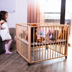 Hot Parc bébé pliant Moritz Natural (89 x 95 cm) Parc Bébé Et Accessoires