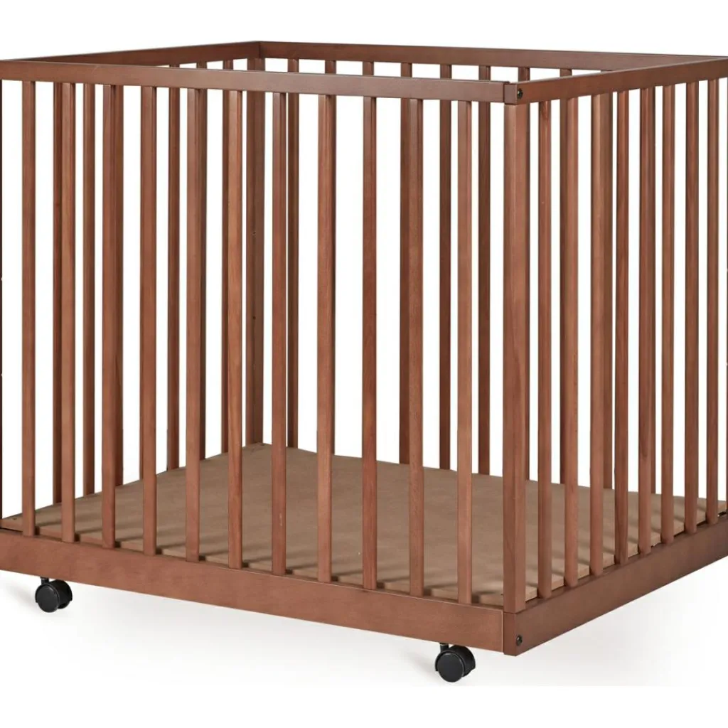 New Parc Mori avec roulettes Chataigner (95 x 75 cm) Parc Bébé Et Accessoires