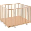 New Parc pliant carré en bois Gaby Vernis naturel Parc Bébé Et Accessoires