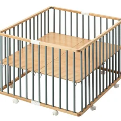 Sale Parc pliant carré en bois Gaby hybride bleu gris Parc Bébé Et Accessoires