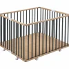 Outlet Parc pliant carré Gaby avec plancher réglable et roulettes Hybride kaki Parc Bébé Et Accessoires