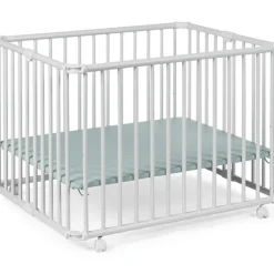 Clearance Parc pliant Lucilee + blanc avec fond vert d'eau (76 x 97 cm) Parc Bébé Et Accessoires