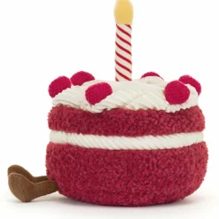 Sale Peluche Amuseable Gâteau d'anniversaire Cerise (13 cm) Petite Peluche (< 20 Cm)