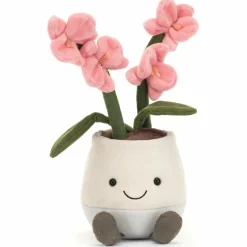 Hot Peluche Amuseable Orchidée rose (25 cm) Peluche Moyenne (20-59 Cm)