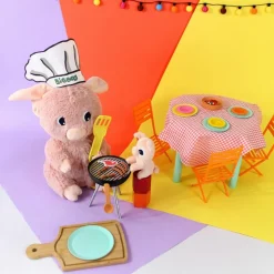 Online Peluche Barbekiou maman et bébé Les Ptipotos Rose (25 cm) Peluche Moyenne (20-59 Cm)