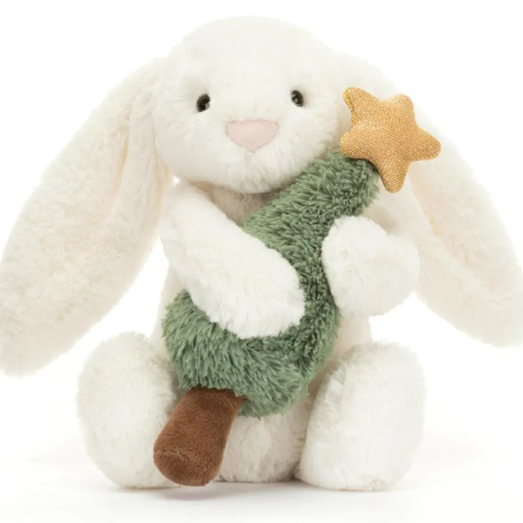 Clearance Peluche Bashful Lapin avec sapin de Noël (18 cm) Petite Peluche (< 20 Cm)