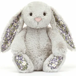 Best Peluche Bashful Lapin en fleurs Gris (31 cm) Peluche Moyenne (20-59 Cm)