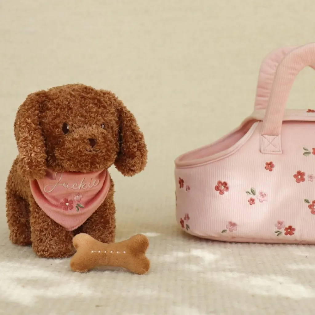 Hot Peluche chien avec sac de transport Jackie Peluche Moyenne (20-59 Cm)