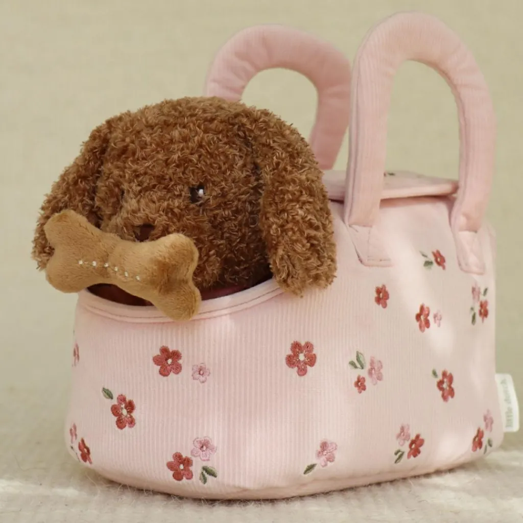 Hot Peluche chien avec sac de transport Jackie Peluche Moyenne (20-59 Cm)