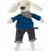 Peluche chien Pilou bleu Puce et Pilou (30 cm) Peluche Moyenne (20-59 Cm)