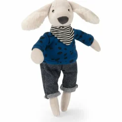 Peluche chien Pilou bleu Puce et Pilou (30 cm) Peluche Moyenne (20-59 Cm)