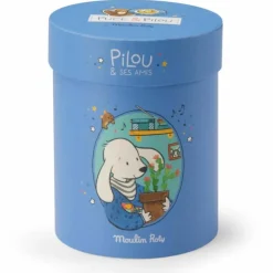 Peluche chien Pilou bleu Puce et Pilou (30 cm) Peluche Moyenne (20-59 Cm)