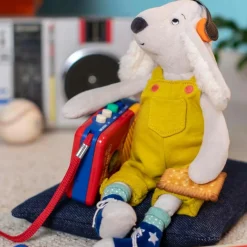 Online Peluche chien Pilou jaune Puce et Pilou (37 cm) Peluche Moyenne (20-59 Cm)