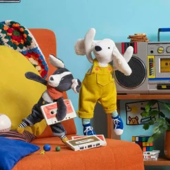 Online Peluche chien Pilou jaune Puce et Pilou (37 cm) Peluche Moyenne (20-59 Cm)