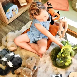 Sale Peluche dinosaure vert lesté PODCOLL (40 cm) Peluche Moyenne (20-59 Cm)