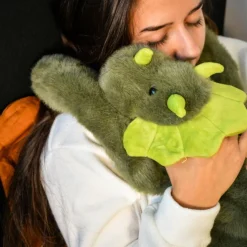 Sale Peluche dinosaure vert lesté PODCOLL (40 cm) Peluche Moyenne (20-59 Cm)
