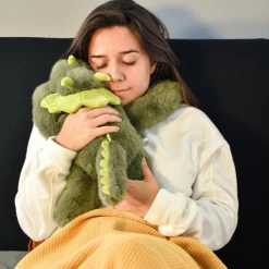 Sale Peluche dinosaure vert lesté PODCOLL (40 cm) Peluche Moyenne (20-59 Cm)