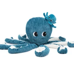 Clearance Peluche Filou la pieuvre maman et bébé Les Ptipotos bleu Peluche Moyenne (20-59 Cm)