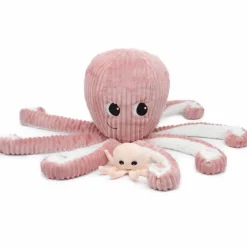 Online Peluche Filou la pieuvre maman et bébé Les Ptipotos rose Peluche Moyenne (20-59 Cm)