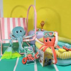 Sale Peluche Filou maman et bébé Les Ptipotos Aqua (50 cm) Peluche Moyenne (20-59 Cm)