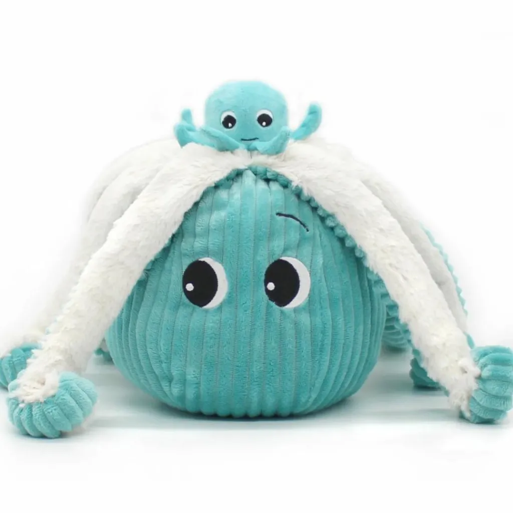 Sale Peluche Filou maman et bébé Les Ptipotos Aqua (50 cm) Peluche Moyenne (20-59 Cm)